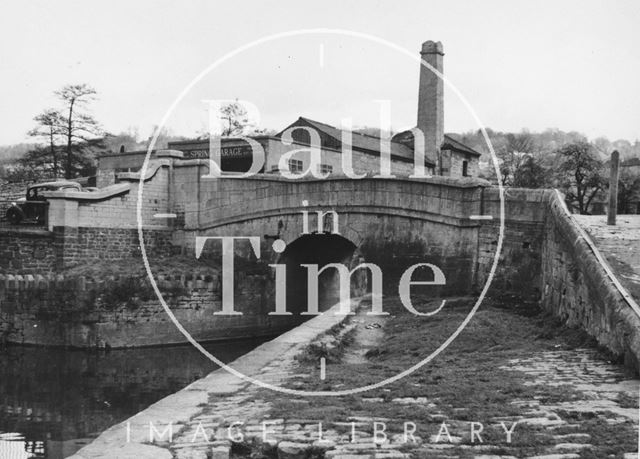 Bridge over the Kennet and Avon Canal, Spring Gardens Road, Widcombe, Bath 1956