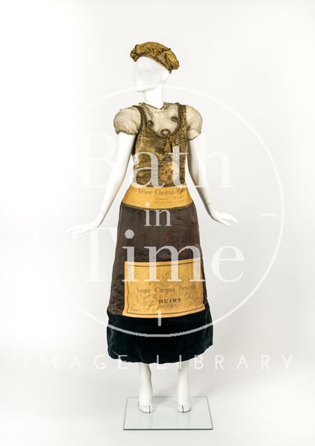 Champagne bottle fancy dress costume, 1904