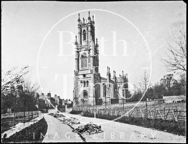 St. Stephen's Church from St. Stephen's Road, Lansdown, Bath 1853