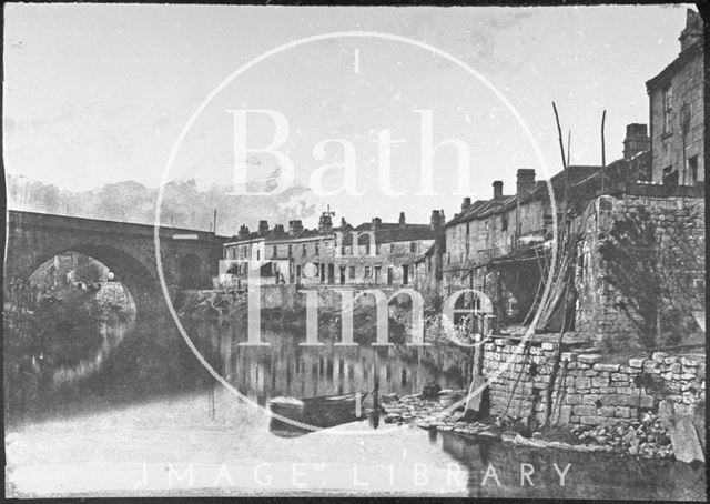 Bridge Place, Avon Cottages and St. James's Bridge, Dolemeads, Bath 1854