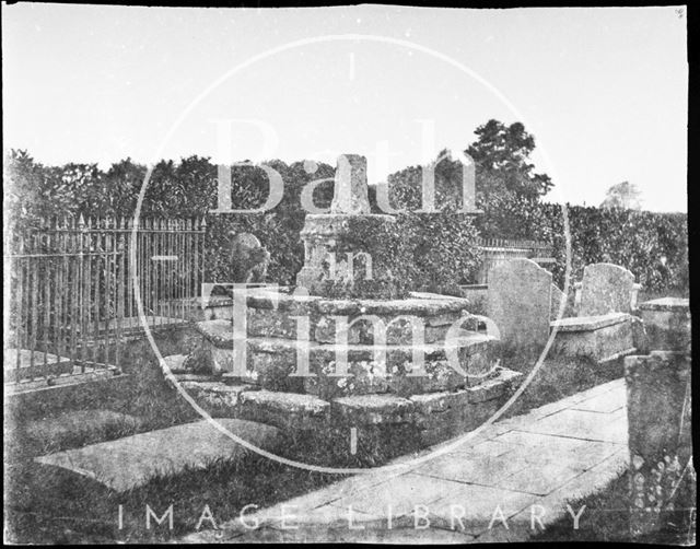 Old cross in churchyard, Newton St. Loe 1858