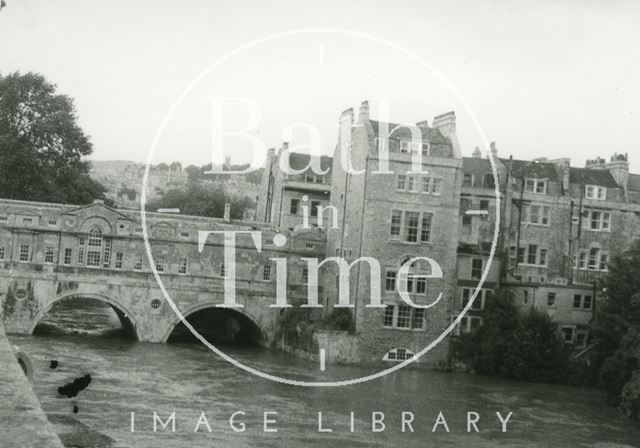 Floods, Pulteney Bridge, Bath 1968