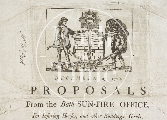 Proposals from the Bath Sun-Fire Office 1776 - detail