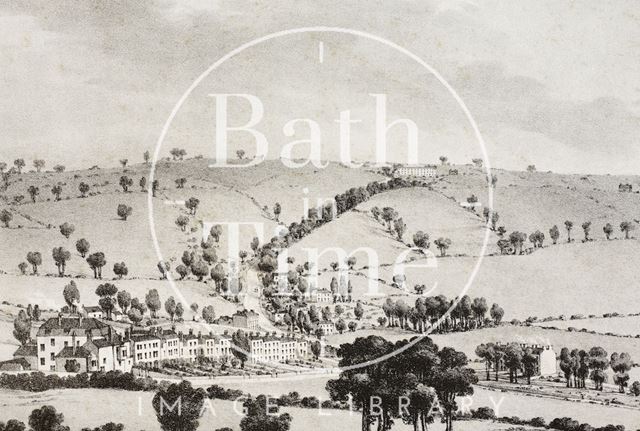 A Panoramic View of Bath from Beechen Cliff c.1824 - detail