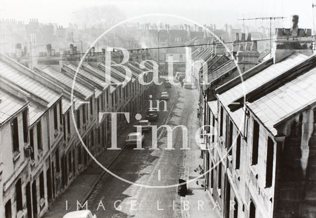 Lampard's Buildings from above Ballance Street, Bath 1968