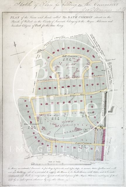 Sketch of Plan for Building on the Bath Commons. George Manners 1827