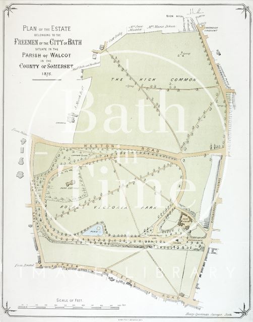 Plan of the Estate belonging to the Freemen of the City of Bath 1875