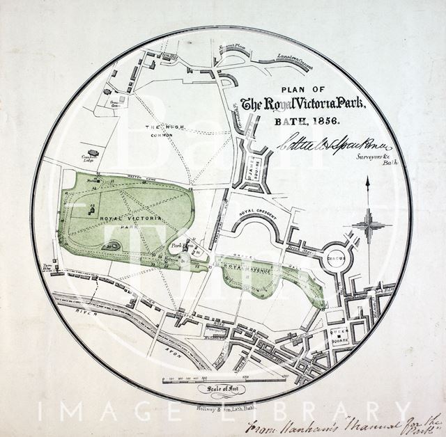 Plan of the Royal Victoria Park, Bath 1856