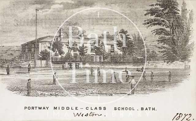 Portway Middle Class School, Combe Park, Weston, Bath 1872