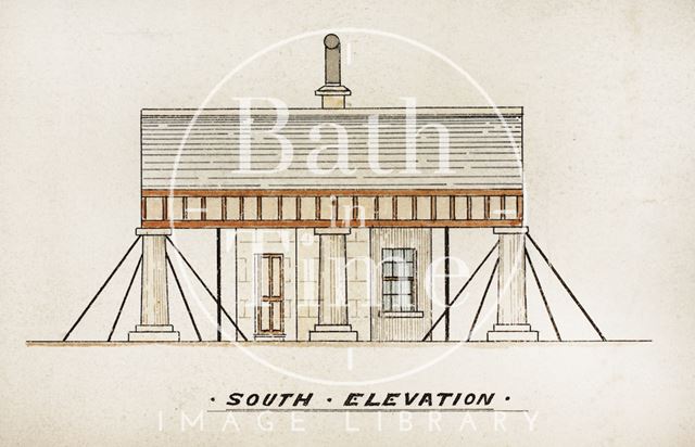 Somersetshire Coal Canal. Plan of offices and Weighing Engine, Midford 1831 - detail