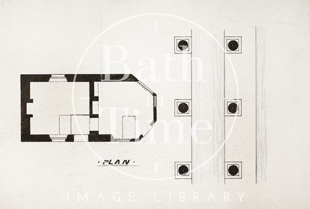 Somersetshire Coal Canal. Plan of offices and Weighing Engine, Midford 1831 - detail