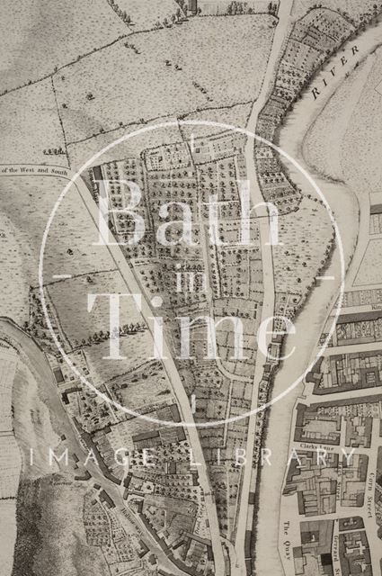 Charles Harcourt Masters map of Bath 1808 - detail