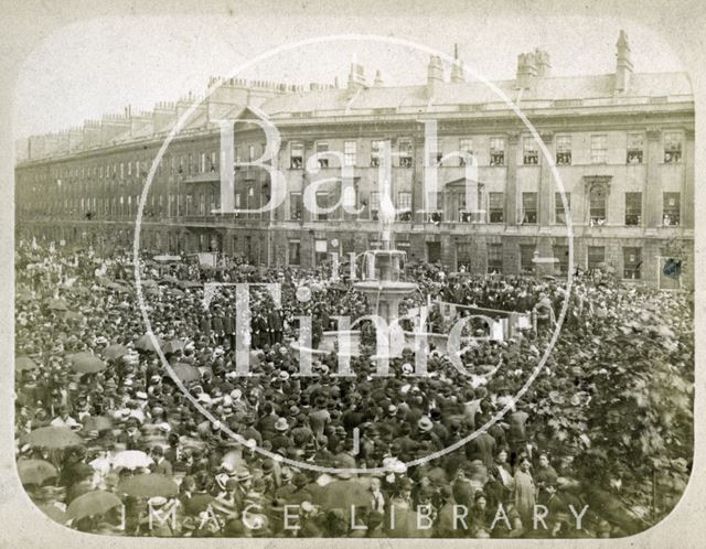 The fountain, Laura Place, Bath 1880