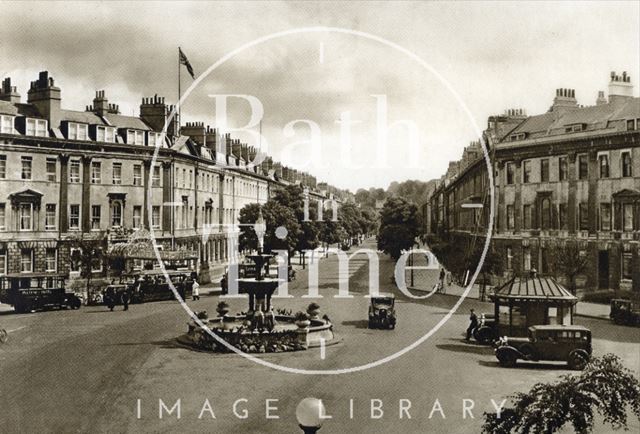 Laura Place and Great Pulteney Street, Bath c.1935