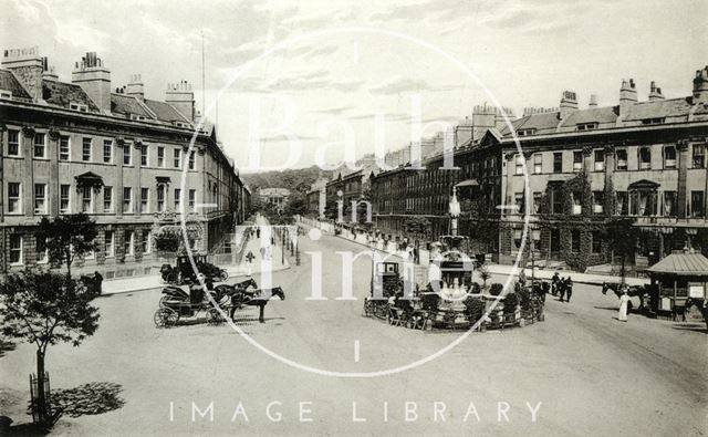 Laura Place and Great Pulteney Street, Bath c.1900