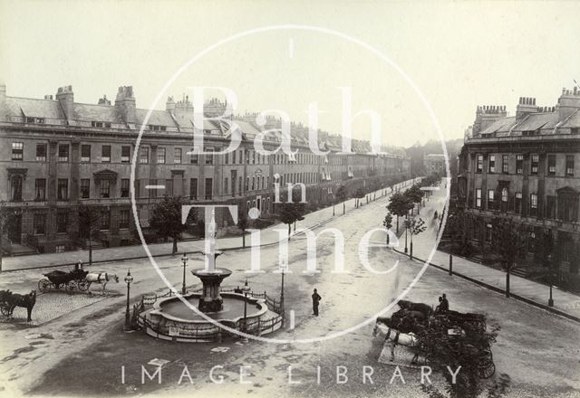 Laura Place and Great Pulteney Street, Bath c.1890