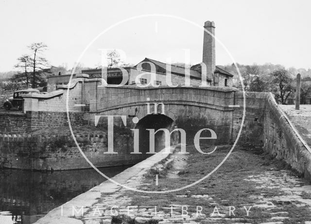 Bridge over the Kennet and Avon Canal, Spring Gardens Road, Widcombe, Bath 1956