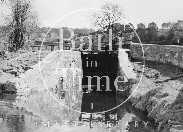 Tail of Chapel Lock, Widcombe, Bath 1956