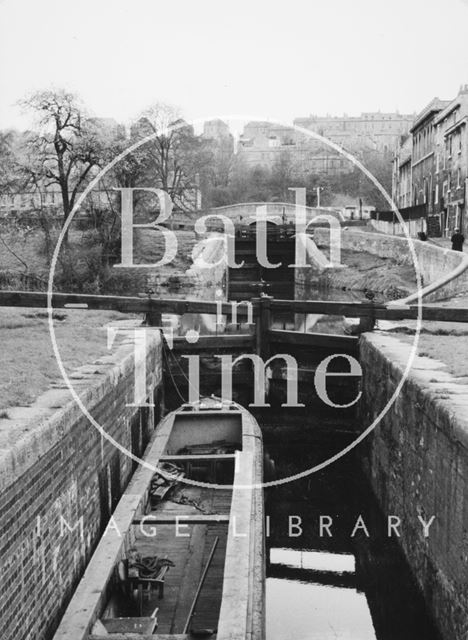 Lower Locks beside Waterloo Buildings, Widcombe, Bath 1956