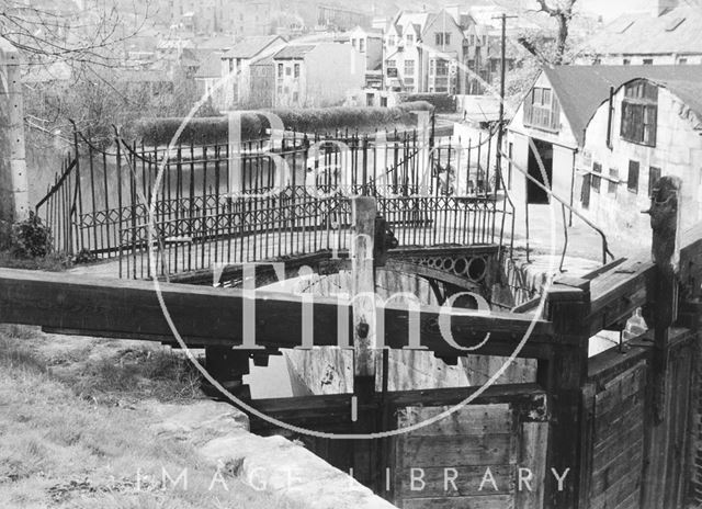 Wash House Lock and bridge, Widcombe, Bath 1956