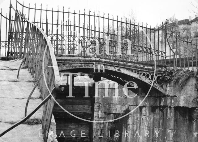 Wash House Lock and bridge, Widcombe, Bath 1956