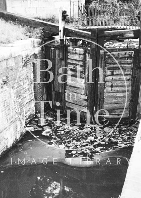 Tail gates of Wash House Lock, Widcombe, Bath 1956