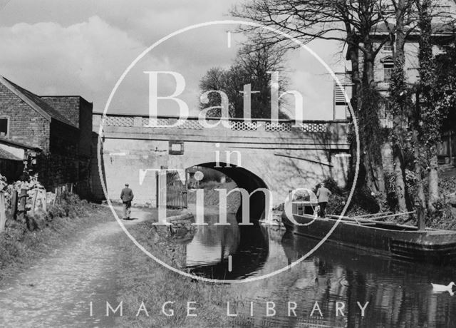 Bathwick Hill road bridge, Bathwick, Bath 1956