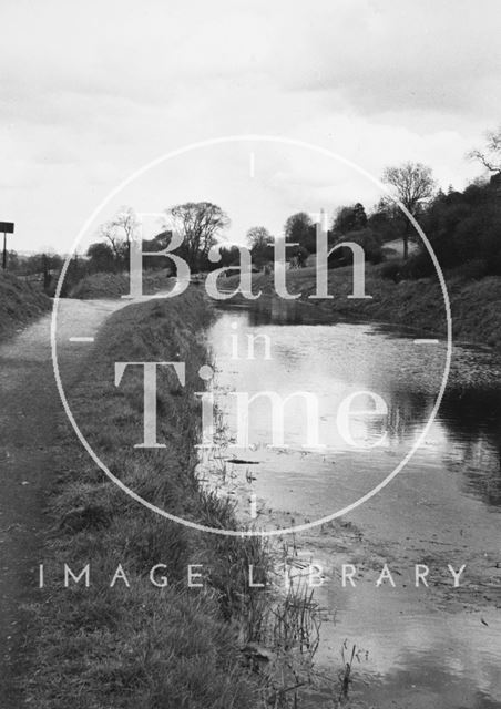 View looking upstream to the Swing Bridge, Bathampton 1956