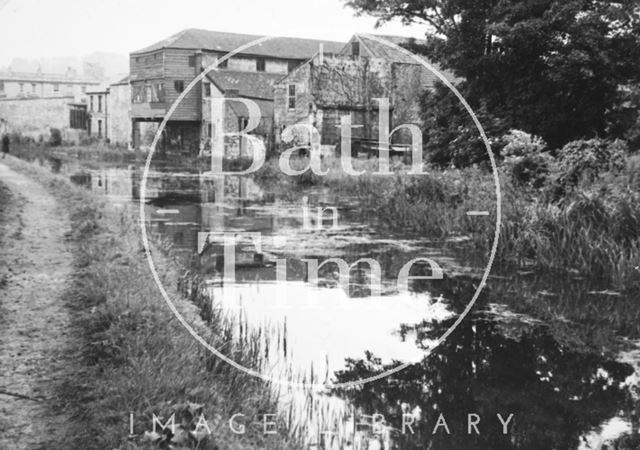 Canalside buildings, Bathwick, Bath 1956