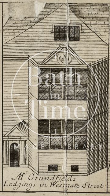 Ms. Grandfield's Lodgings in Westgate Street, Bath. Gilmore 1694-1717 - detail