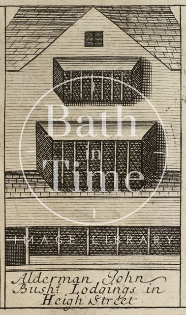 Alderman John Bush's Lodgings in High Street, Bath. Gilmore 1694-1717 - detail