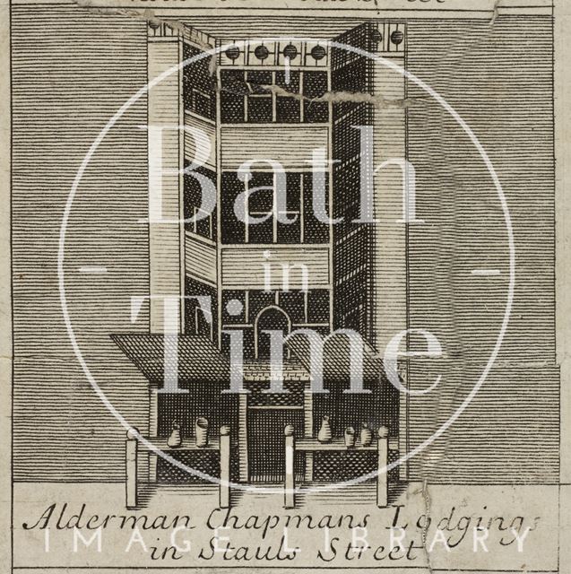 Alderman Chapman's Lodgings in Stall Street, Bath. Gilmore 1694-1717 - detail