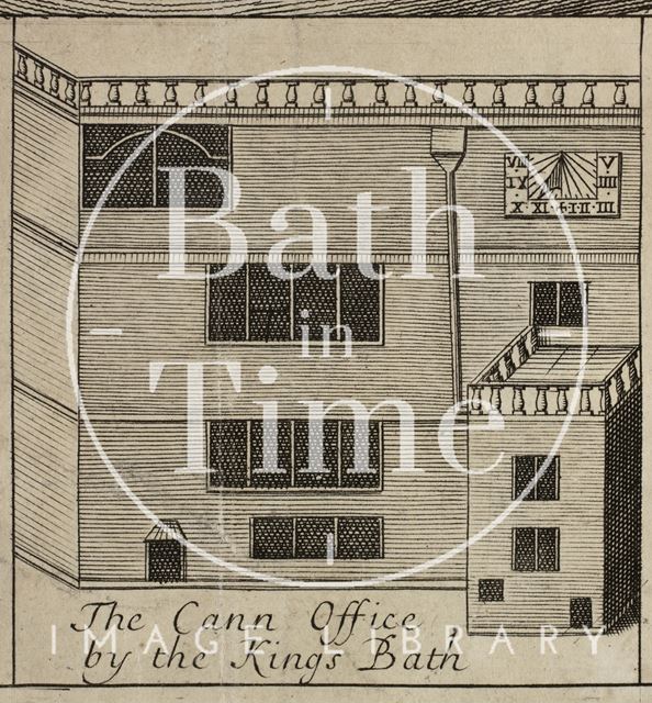 The Cann Office by the King's Bath, Bath. Gilmore 1694-1717 - detail