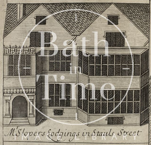 Mr. Sloper's Lodgings in Stall Street, Bath. Gilmore 1694-1717 - detail