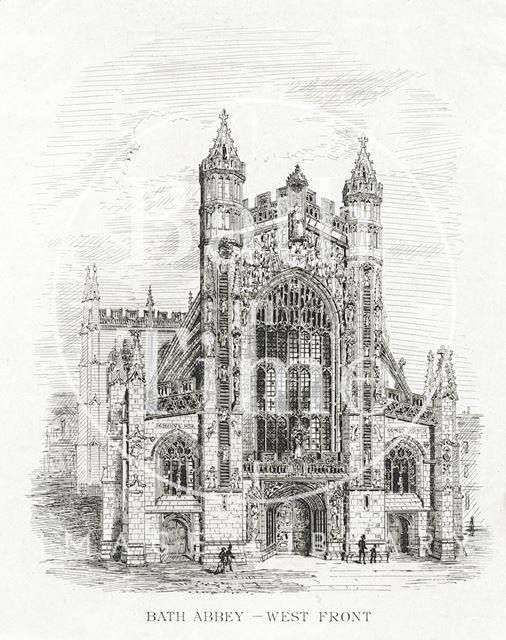 West front of Bath Abbey c.1906