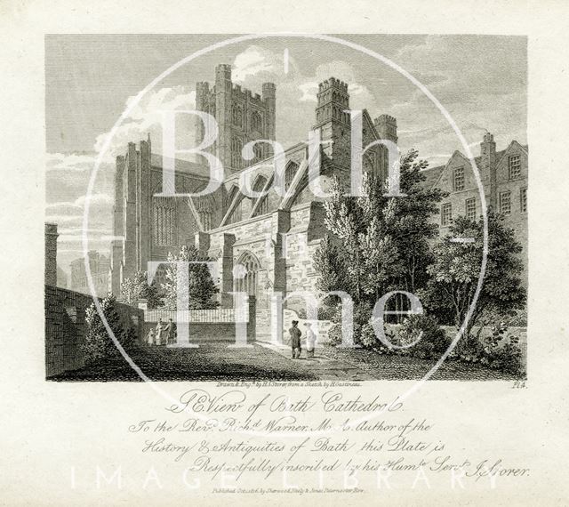 S.E. View of Bath Cathedral (Abbey) 1816