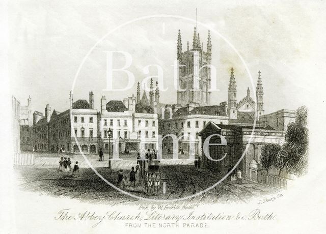 The Abbey Church, Literary Institution &c., Bath c.1855