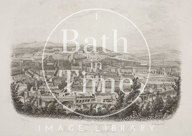 Bath from Beechen Cliff 1850