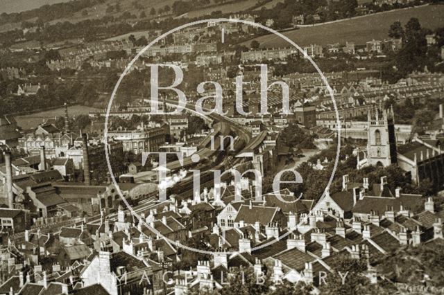 View from Beechen Cliff, Bath c.1930 - detail