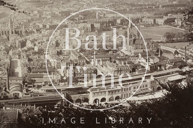 View of Bath from Beechen Cliff c.1910 - detail