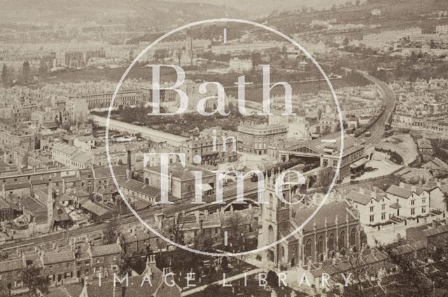 Bath from Beechen Cliff c.1865 - detail