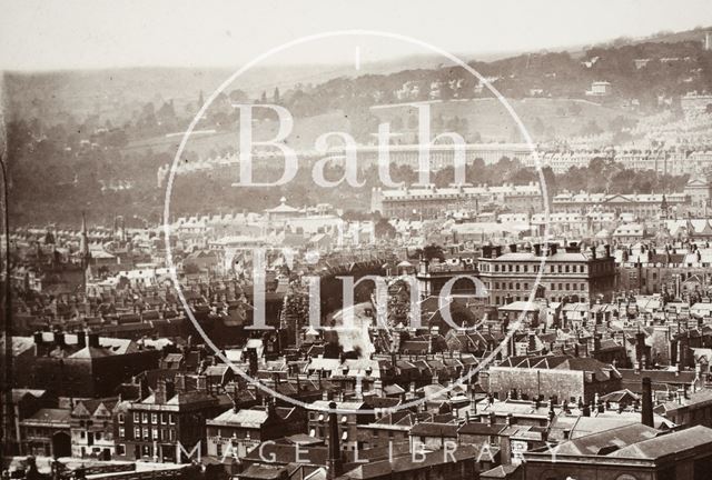 View of Bath from Beechen Cliff c.1874-1879 - detail