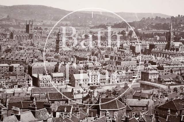 View of Bath from Beechen Cliff c.1871-1874 - detail