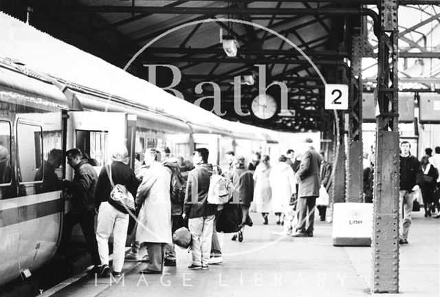 Bath Spa Station from the platform 1989