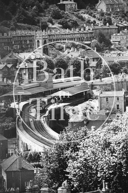 View of Bath Spa Station 1964