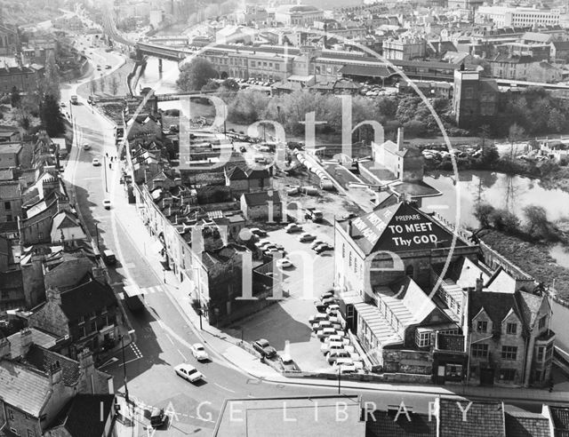 Widcombe taken from the tower of St. Matthew's Church, Bath 1971