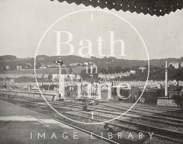 View from Great Western Railway passenger platform, Bath c.1890