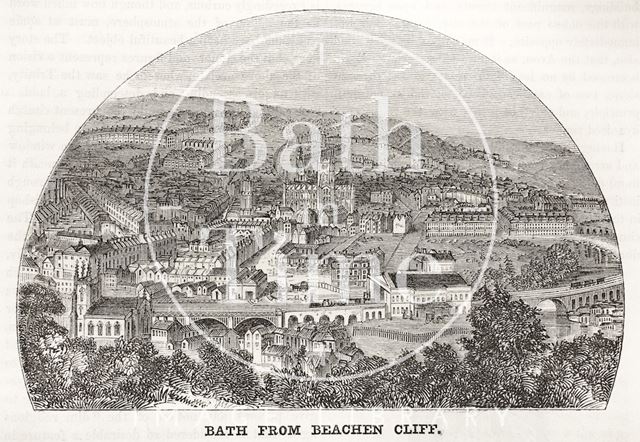 Bath from Beachen Cliff (Beechen Cliff) 1852