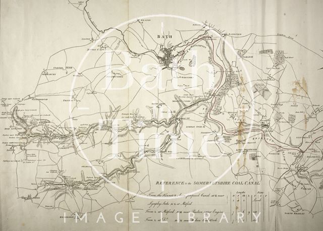 Kennet and Avon Canal and Somersetshire Coal Canal proposed plan 1793