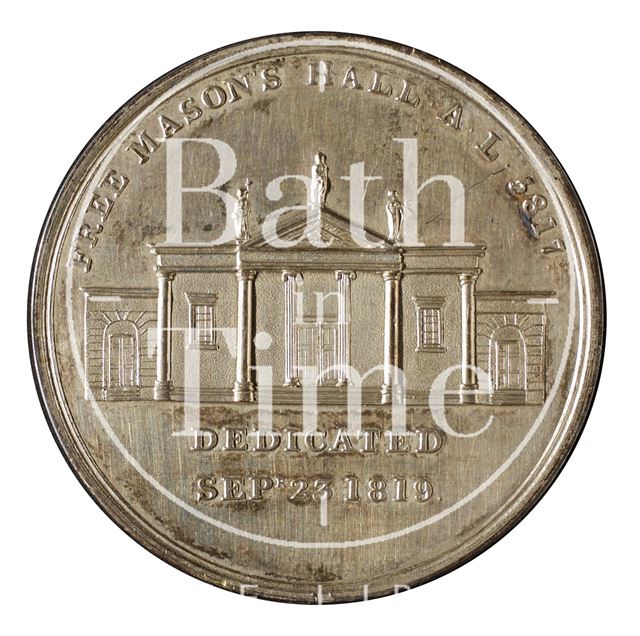 Medallion to commemorate the dedication of the Freemasons' Hall, Bath 1819